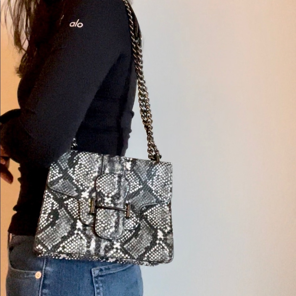 Sam Edelman Crossbody Shoulder Chain Python Bag - image 3